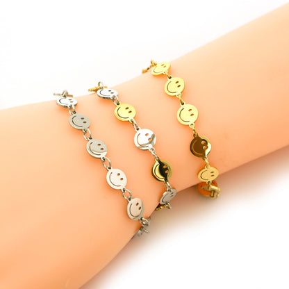 Stainless steel smile bracelet