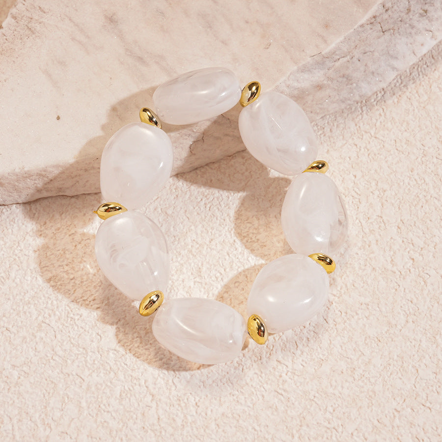 Acrylic irregular oval bracelet