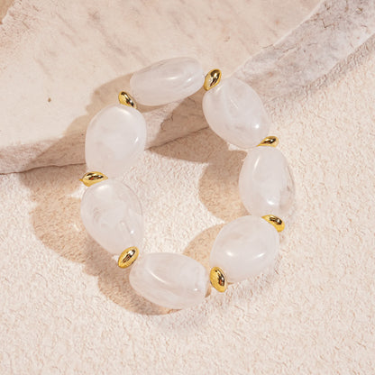 Acrylic irregular oval bracelet