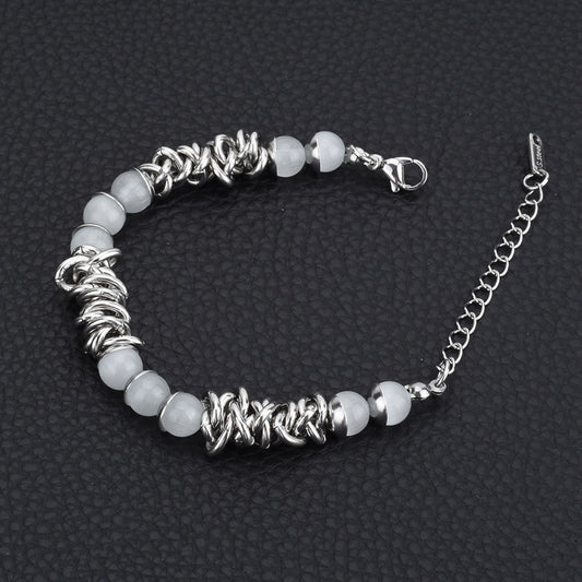 Cat's eye titanium steel non-fading bracelet