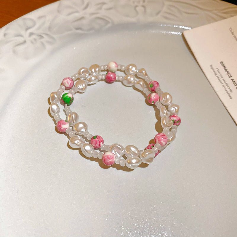 Dopamine Star Oil Drop Rice Bead beaded bracelet