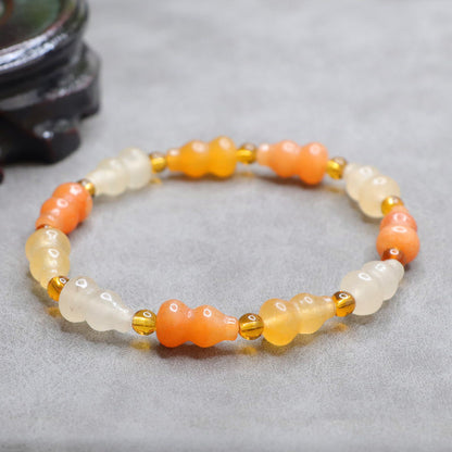 Natural gold thread jade bracelet