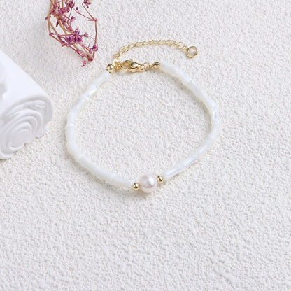 Vintage shell pearl freshwater pearl bracelet