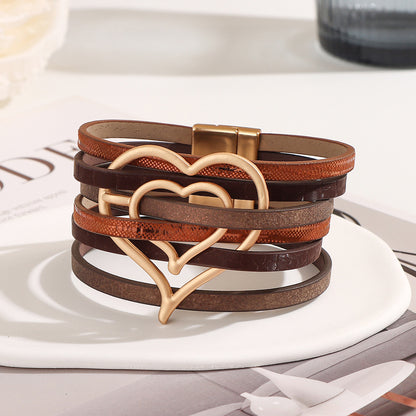 Hand-woven leather bracelet