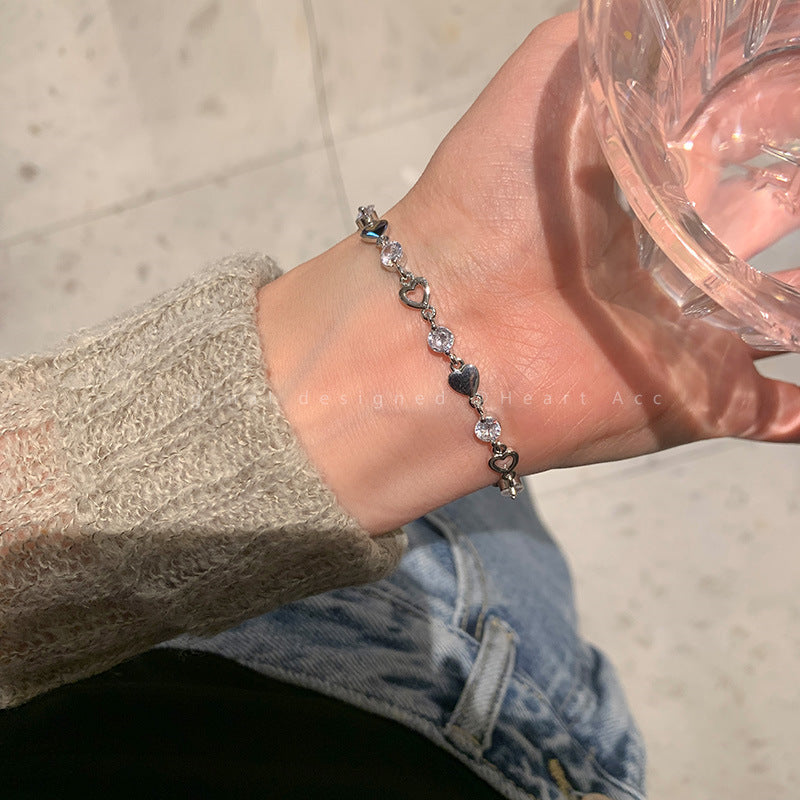 Crystal pearl bracelet cat's eye stone