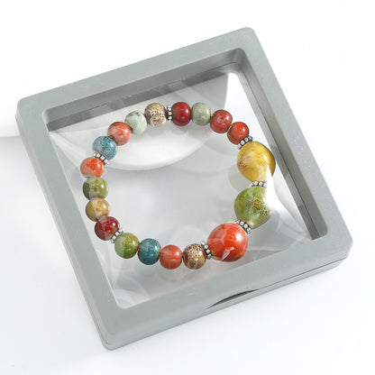 Ethnic-style ceramic beaded bracelet, artistic