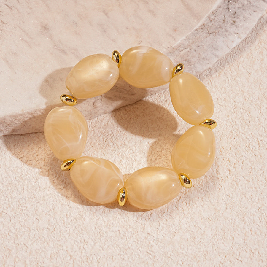 Acrylic irregular oval bracelet