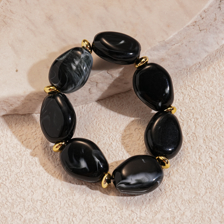 Acrylic irregular oval bracelet