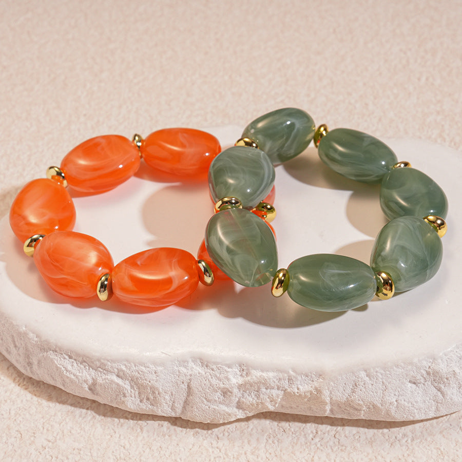 Acrylic irregular oval bracelet
