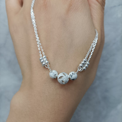 Round multi-layer string transfer bead bracelet