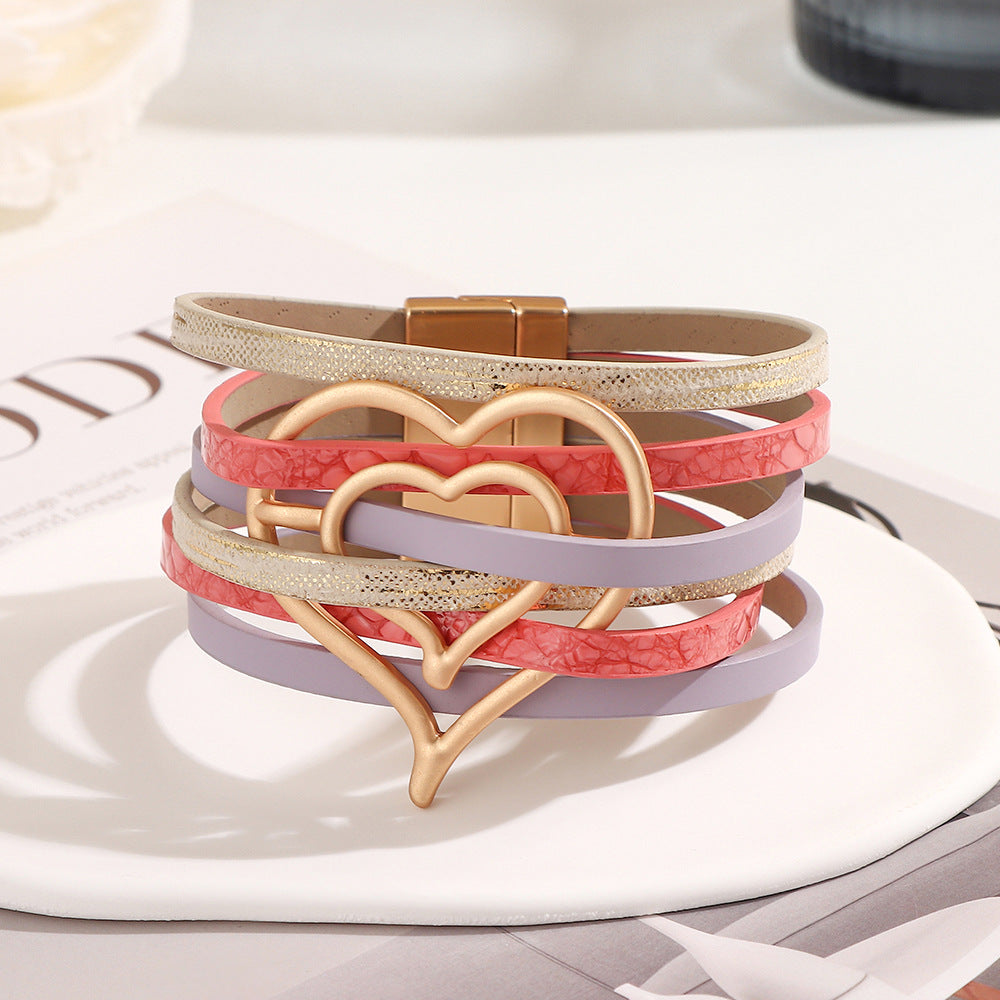 Hand-woven leather bracelet