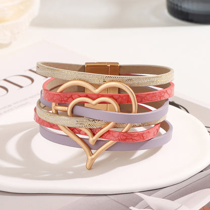 Hand-woven leather bracelet