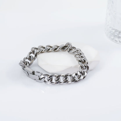 Cuban chain trend retro titanium steel bracelet