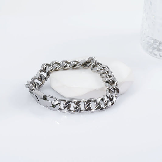 Cuban chain trend retro titanium steel bracelet