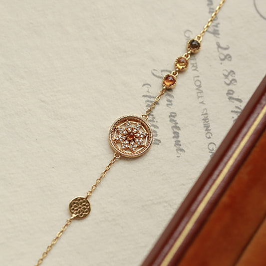 s925 sterling silver gold-plated bracelet