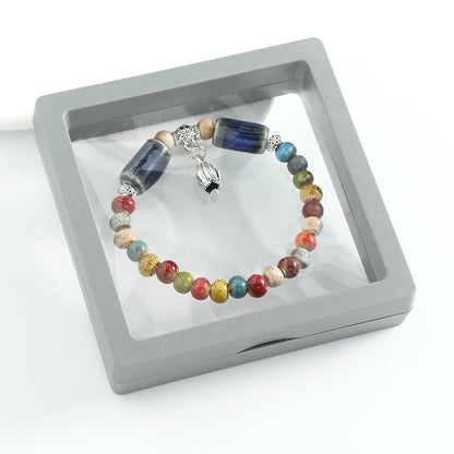 Ethnic-style ceramic beaded bracelet, artistic