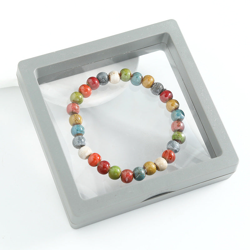 Ethnic-style ceramic beaded bracelet, artistic