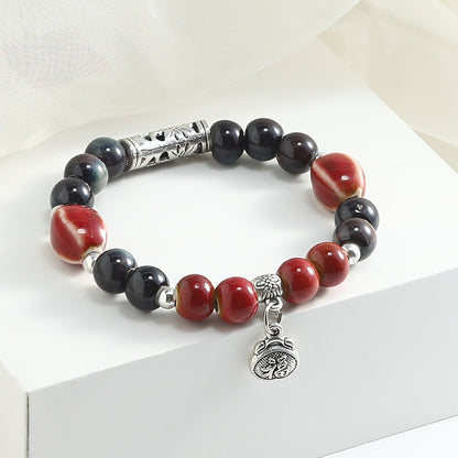 Large bead ceramic bracelet