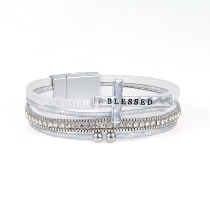 Hand-woven leather bracelet