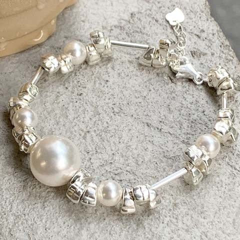 Wound wisteria s925 sterling silver bracelet