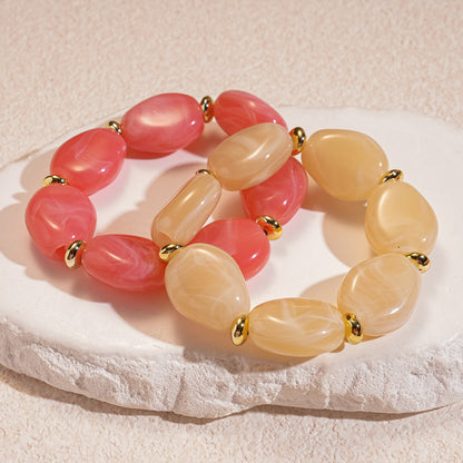 Acrylic irregular oval bracelet