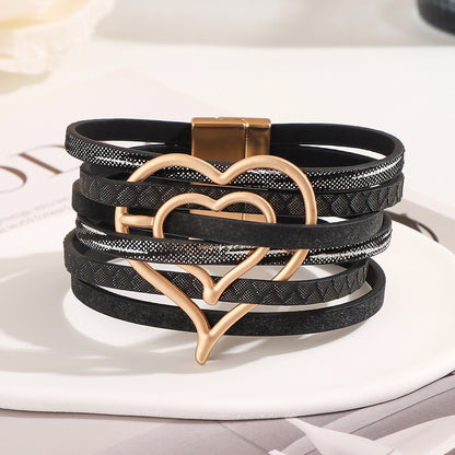Hand-woven leather bracelet