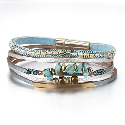Hand-woven leather bracelet
