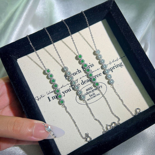 Natural blue water jade green bracelet