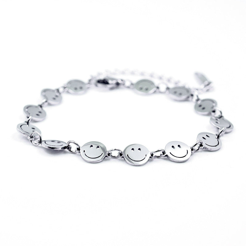 Stainless steel smile bracelet