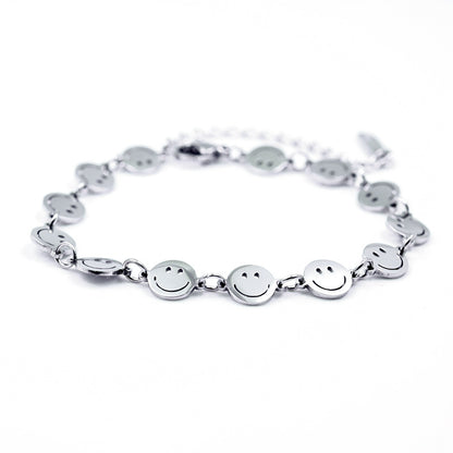 Stainless steel smile bracelet