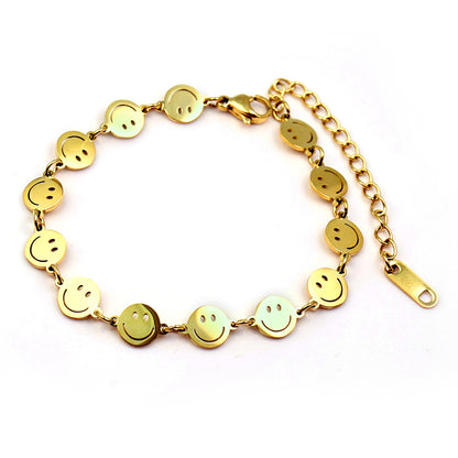 Stainless steel smile bracelet