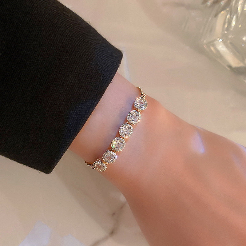 Bright diamond adjustable bracelet