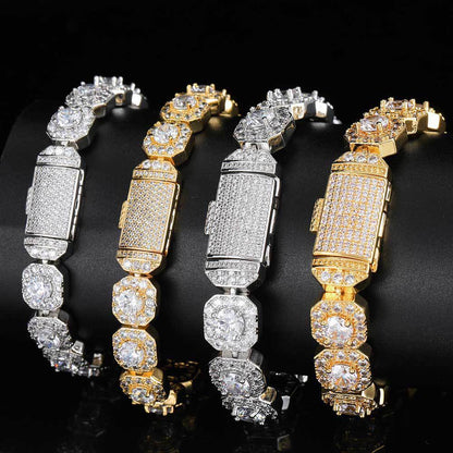 Rock sugar chain zircon bracelet