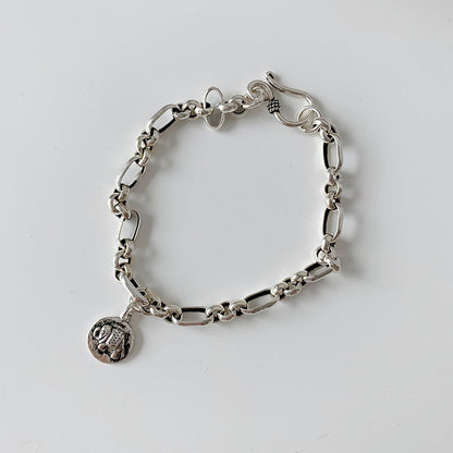 s925 silver wholesale bracelet with double layers of stars and elephants