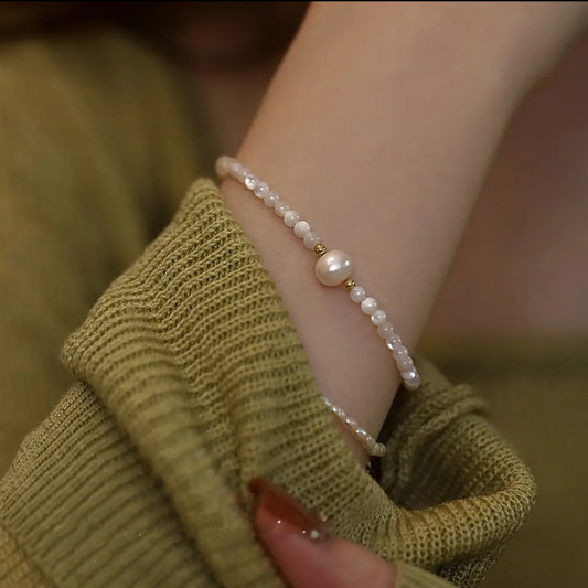 Vintage shell pearl freshwater pearl bracelet