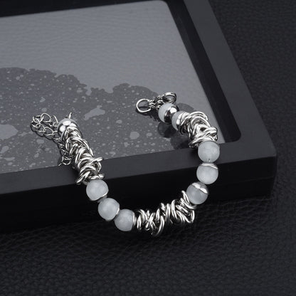 Cat's eye titanium steel non-fading bracelet