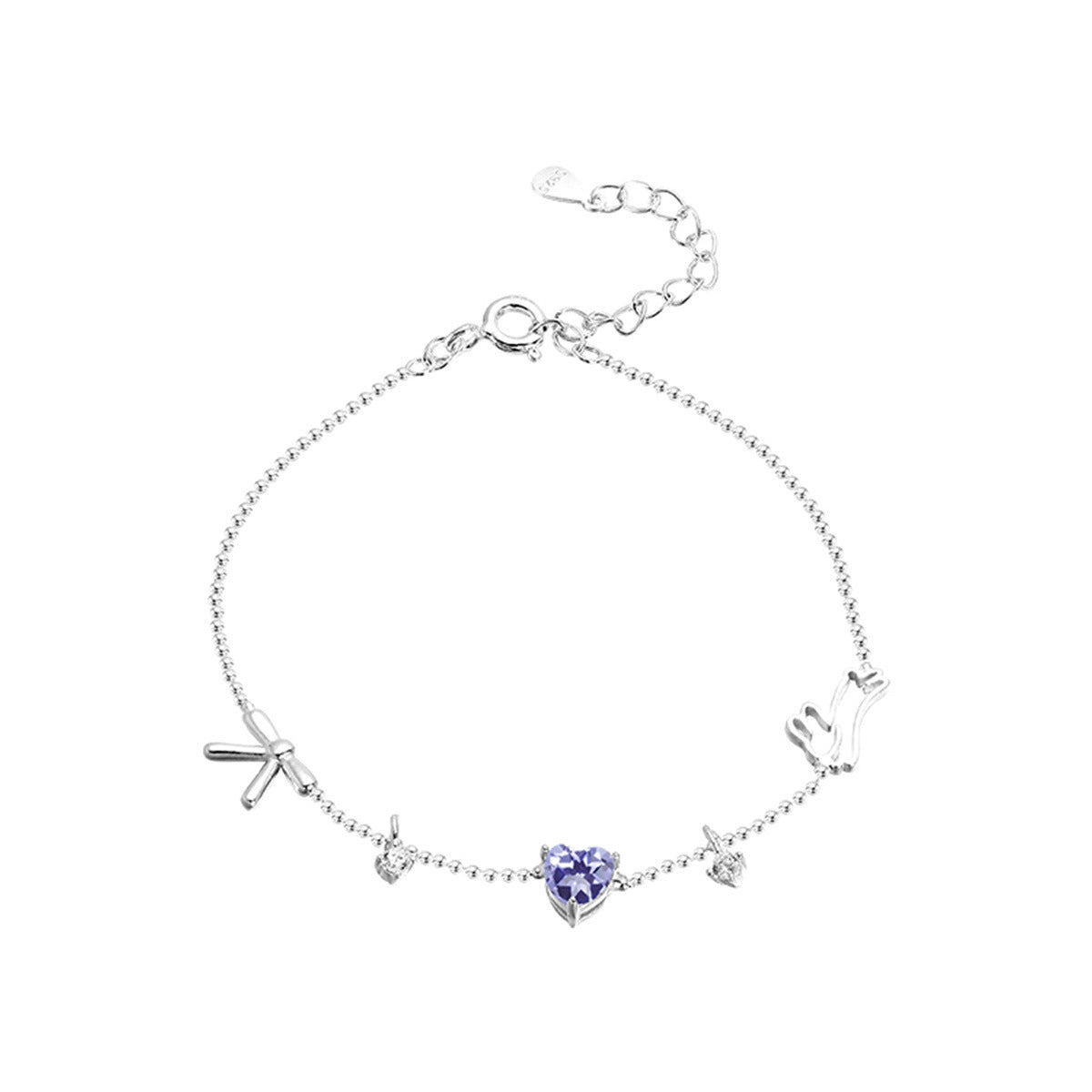 Rabbit Bow bracelet for Women, S925 sterling silver