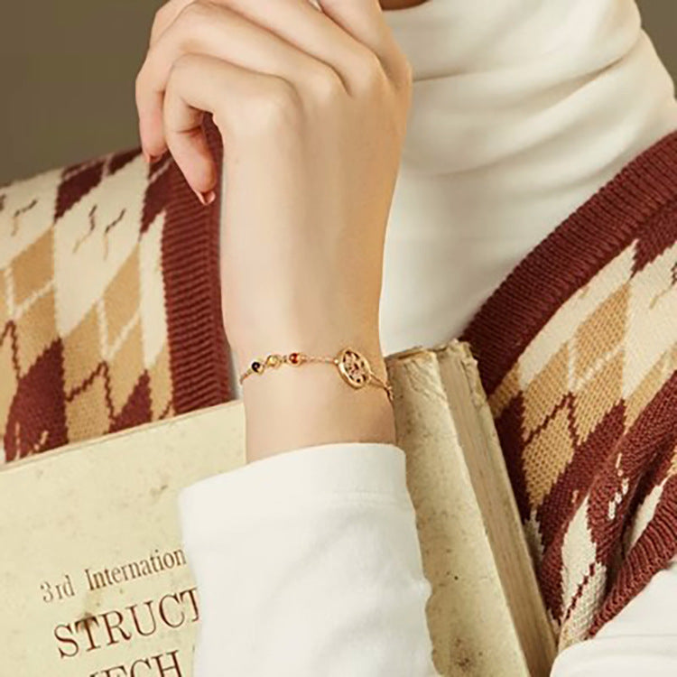 s925 sterling silver gold-plated bracelet