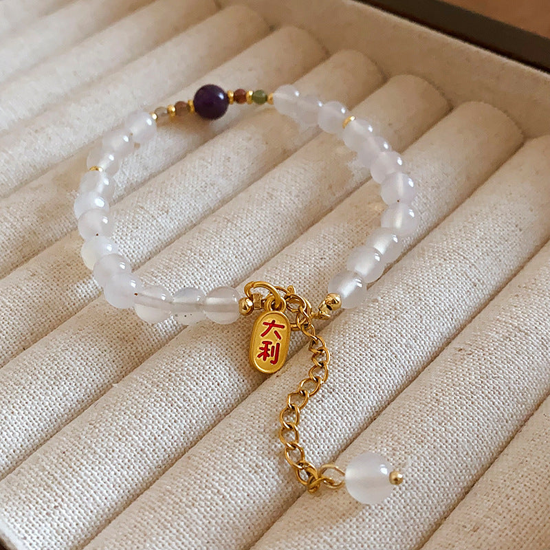 Multi-layered beaded bracelet