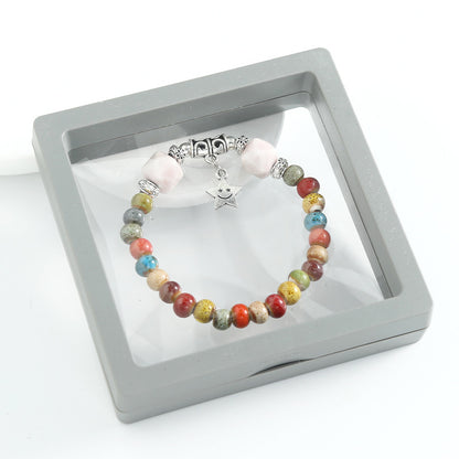 Ethnic-style ceramic beaded bracelet, artistic