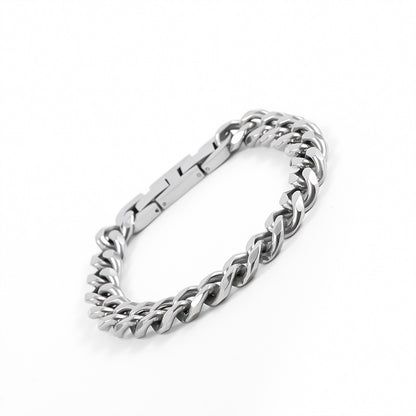 Cuban chain trend retro titanium steel bracelet