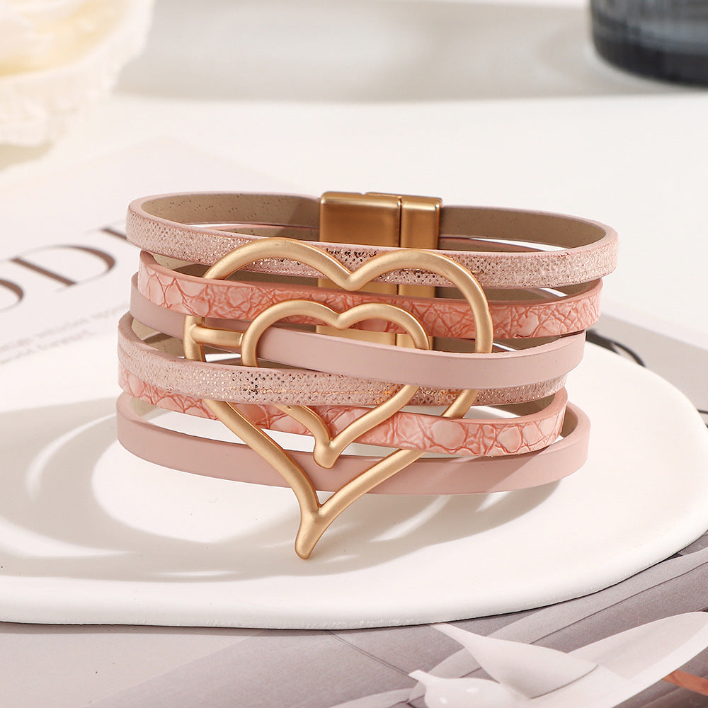 Hand-woven leather bracelet
