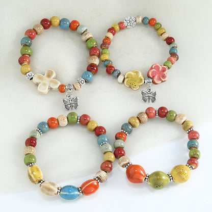 Large bead ceramic bracelet