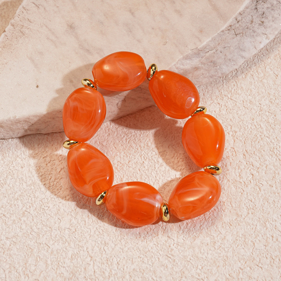 Acrylic irregular oval bracelet