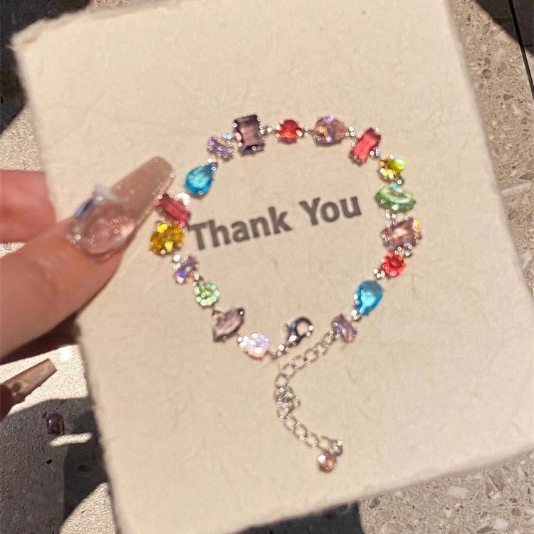 Green candy sparkling diamond bracelet
