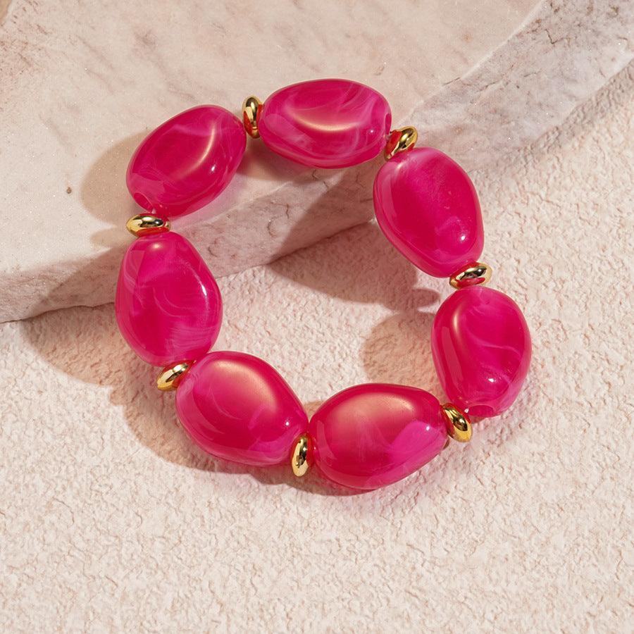 Acrylic irregular oval bracelet