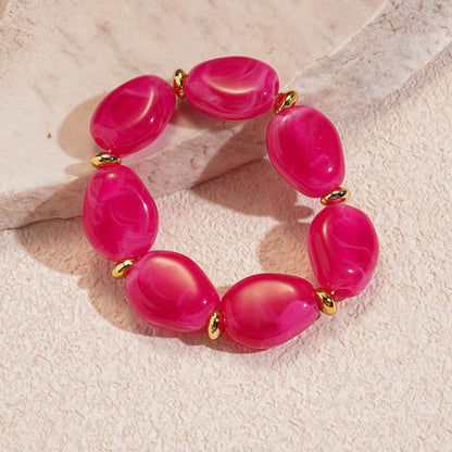 Acrylic irregular oval bracelet