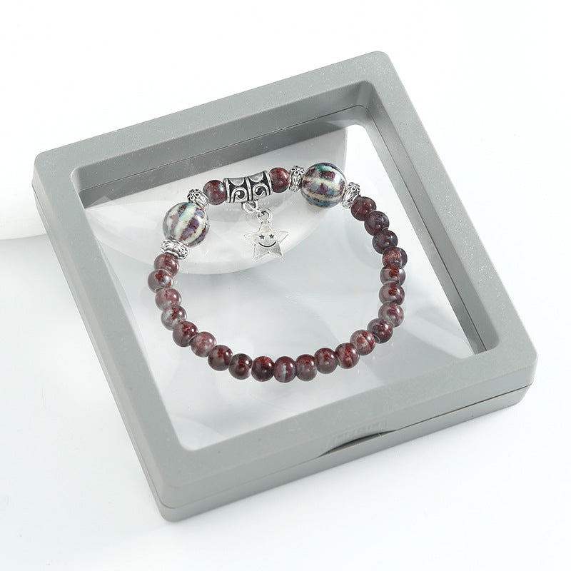 Ethnic-style ceramic beaded bracelet, artistic