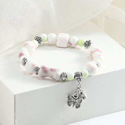 Large bead ceramic bracelet
