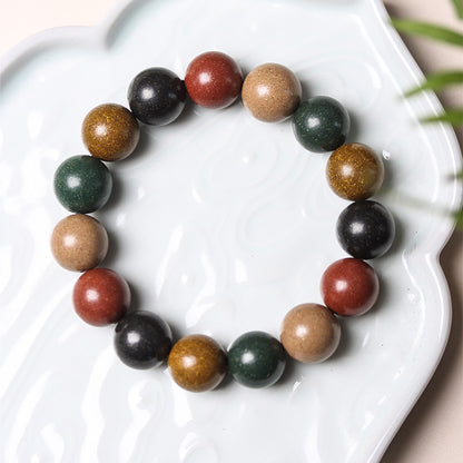 Natural Five Elements Harmony Incense Bead Bracelet, Natural Chinese herbal medicine bead bracelet